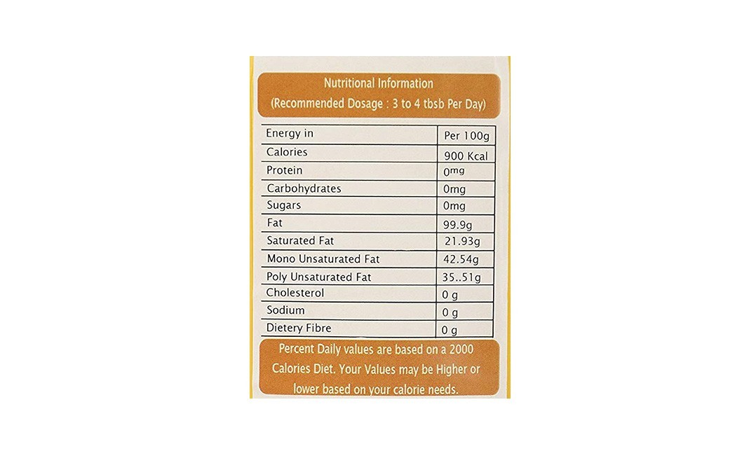 Hathmic Raw Virgin Ground Nut Oil   Bottle  1000 millilitre